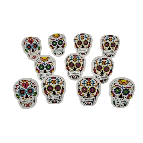 Lot Of 26 Halloween Rings & 2 Scripts Cake Toppers Skull Ghost Frankenstein NWOP - Picture 4 of 8